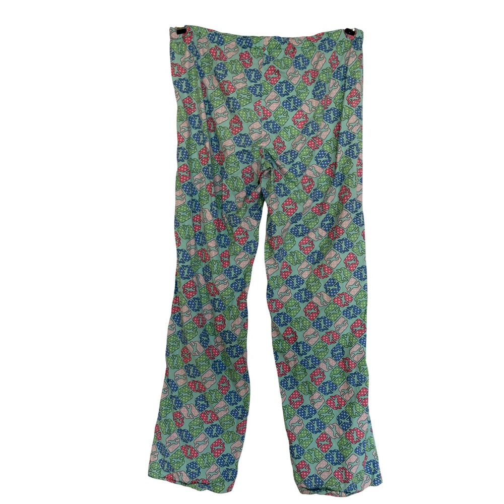 Vineyard Vines Womens Whale All Over Small Pajama Pants Mint Green Cotton Lounge - Picture 3 of 7